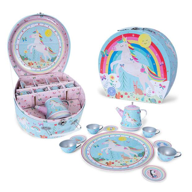 Rainbow Fairy 11 piece Musical  Tea Set