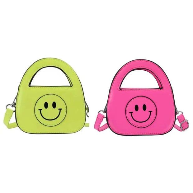 Neon Smiley Purse