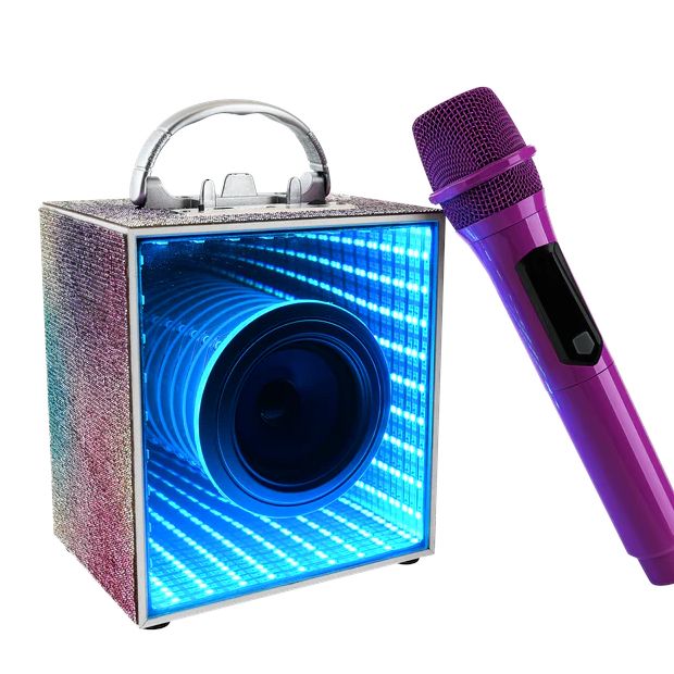 Pop Star Karaoke Infinity Lights  Speaker &amp; Mic