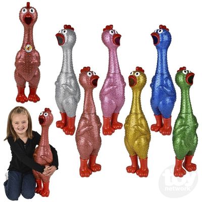 24&quot; GIANT SPARKLE RUBBER CHICKEN