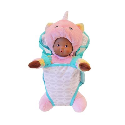 SOFT GRAY FABRIC DOLL CARRIER