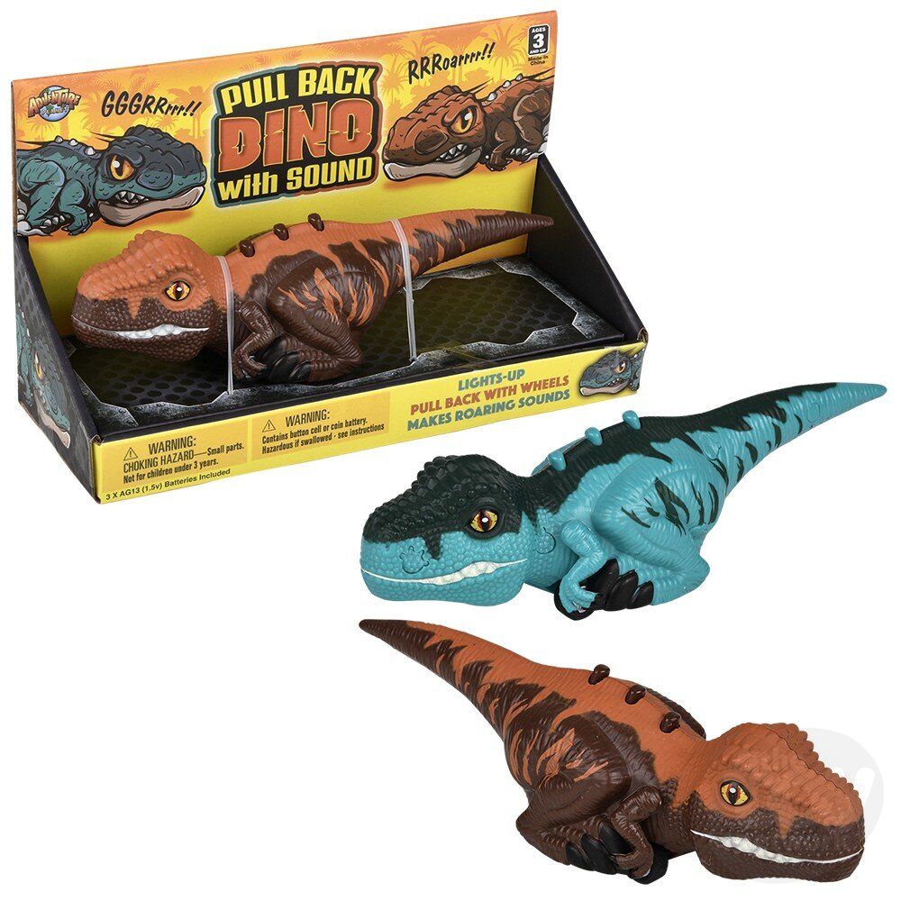 DINOSAUR PULL BACK WITH SOUND 6&quot;