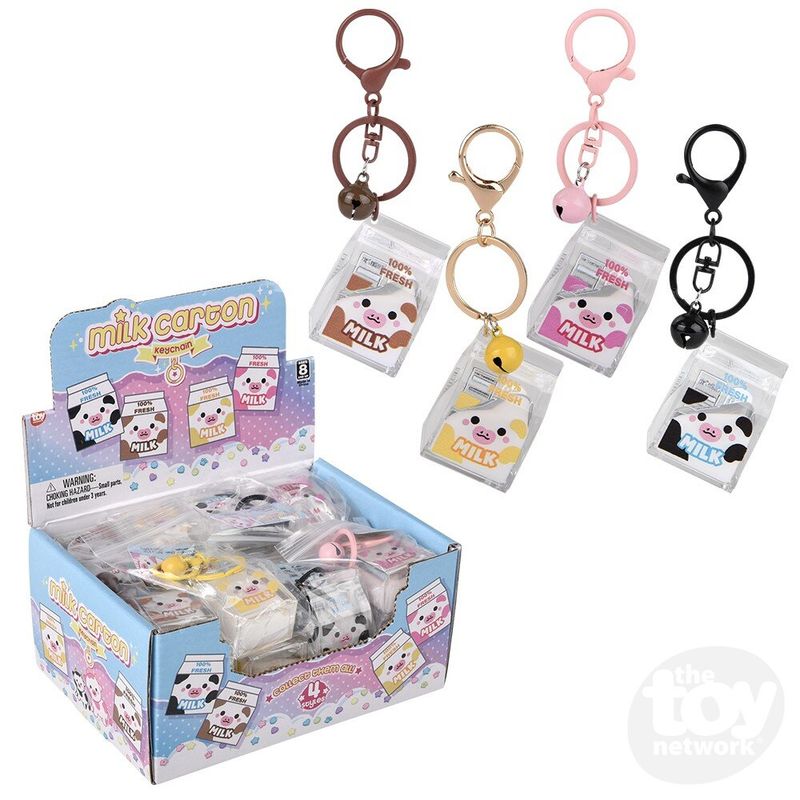 2&quot; KAWAII ANIMAL MILK CARTON LIQUID CLIP ON