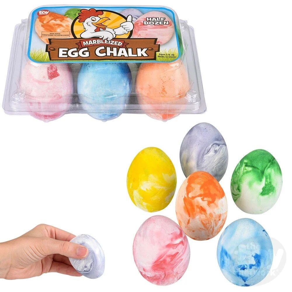 2.5&quot; MARBLEIZED EGG SIDEWALK CHALK