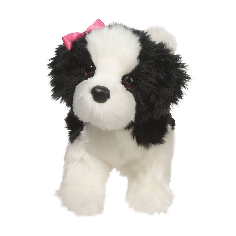 POOFY SHIH TZU BLACK &amp;  WHITE