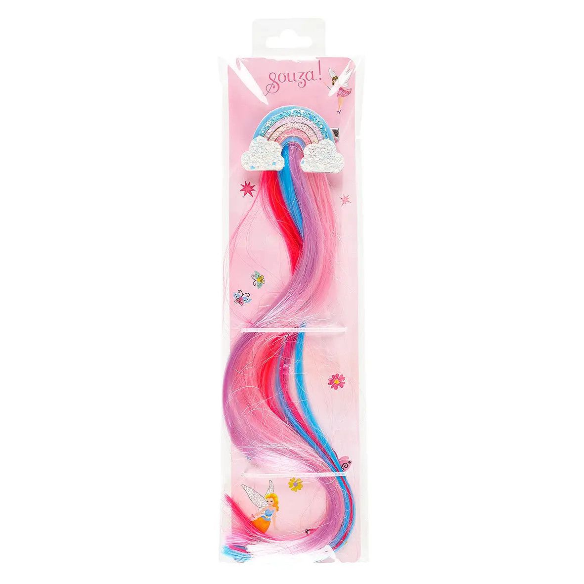 Hair claw Rainbow pink-lilac hair