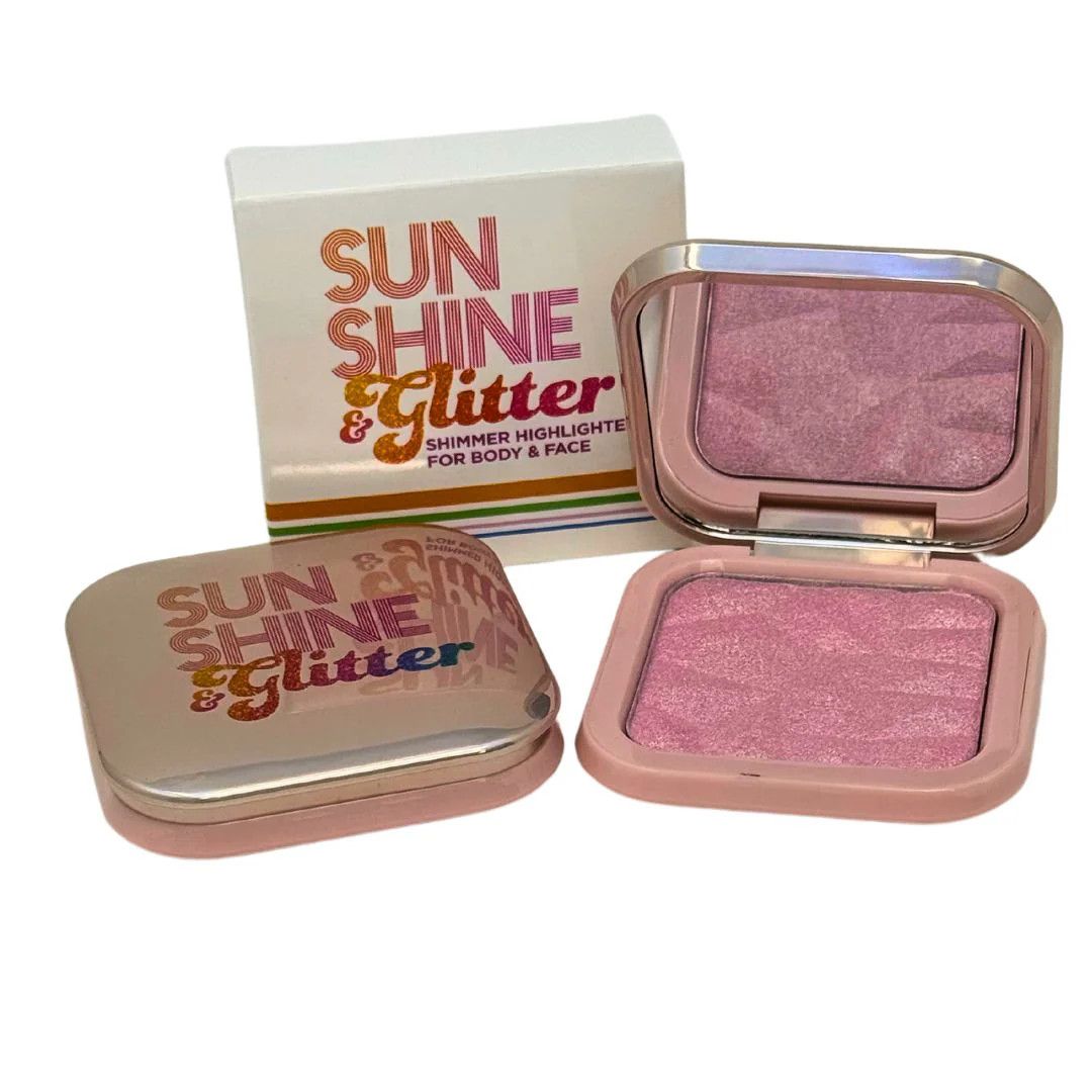 Sunshine &amp; Glitter Highlighter Shimmer Compact, Name: C