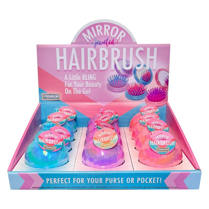 JEWELED MIRROR HAIRBRUSH