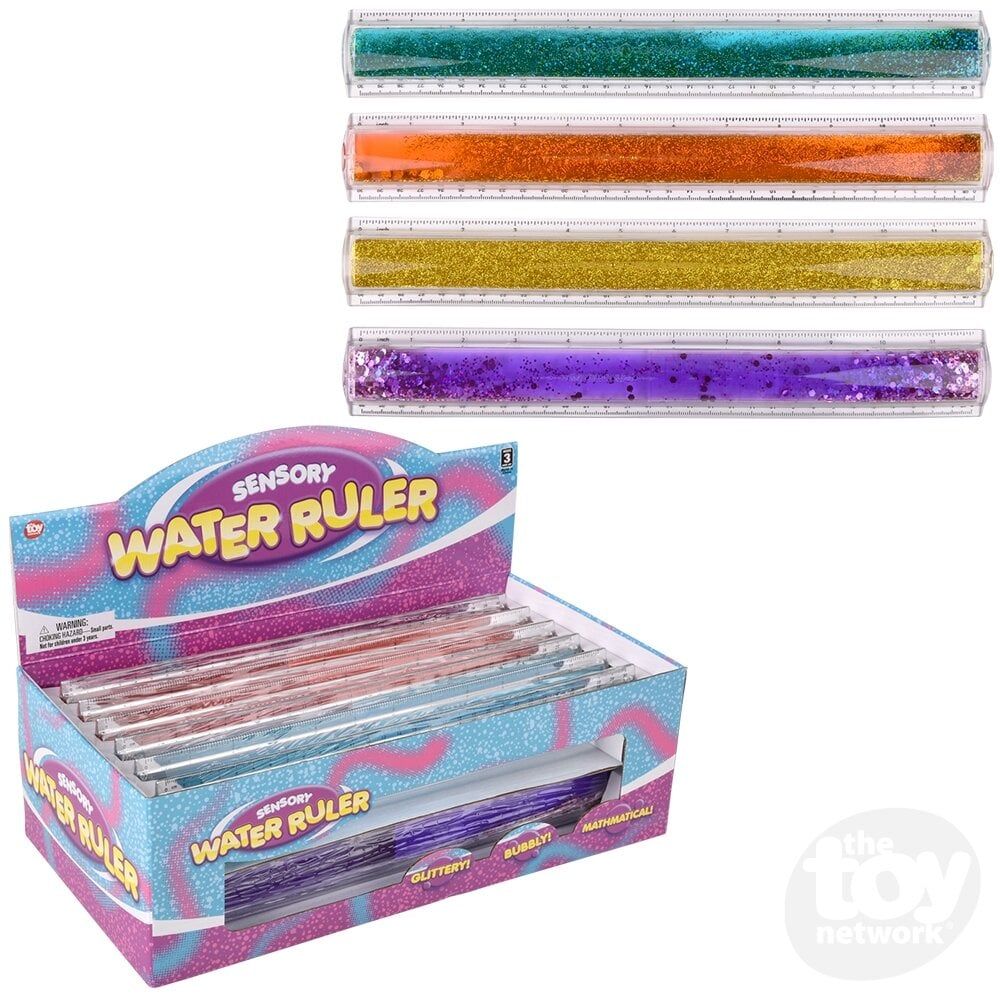 Sensory Water Glitter Ruler