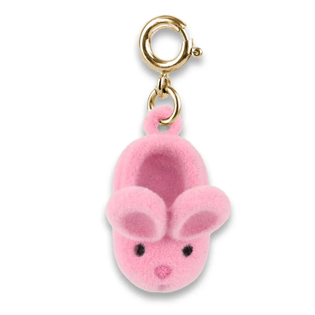 Charm It! GOLD FURRY BUNNY SLIPPER