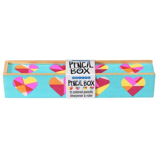 PENCIL BOX - QUILTED HEART RISO