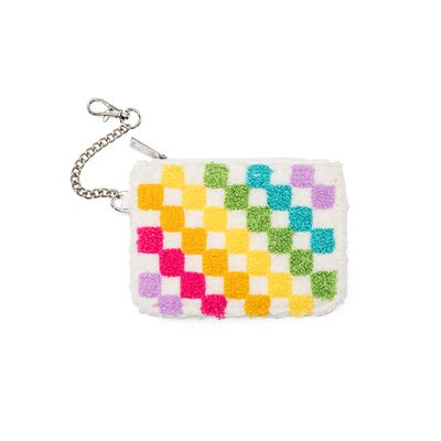 Rainbow Checker Key Chain Pouch