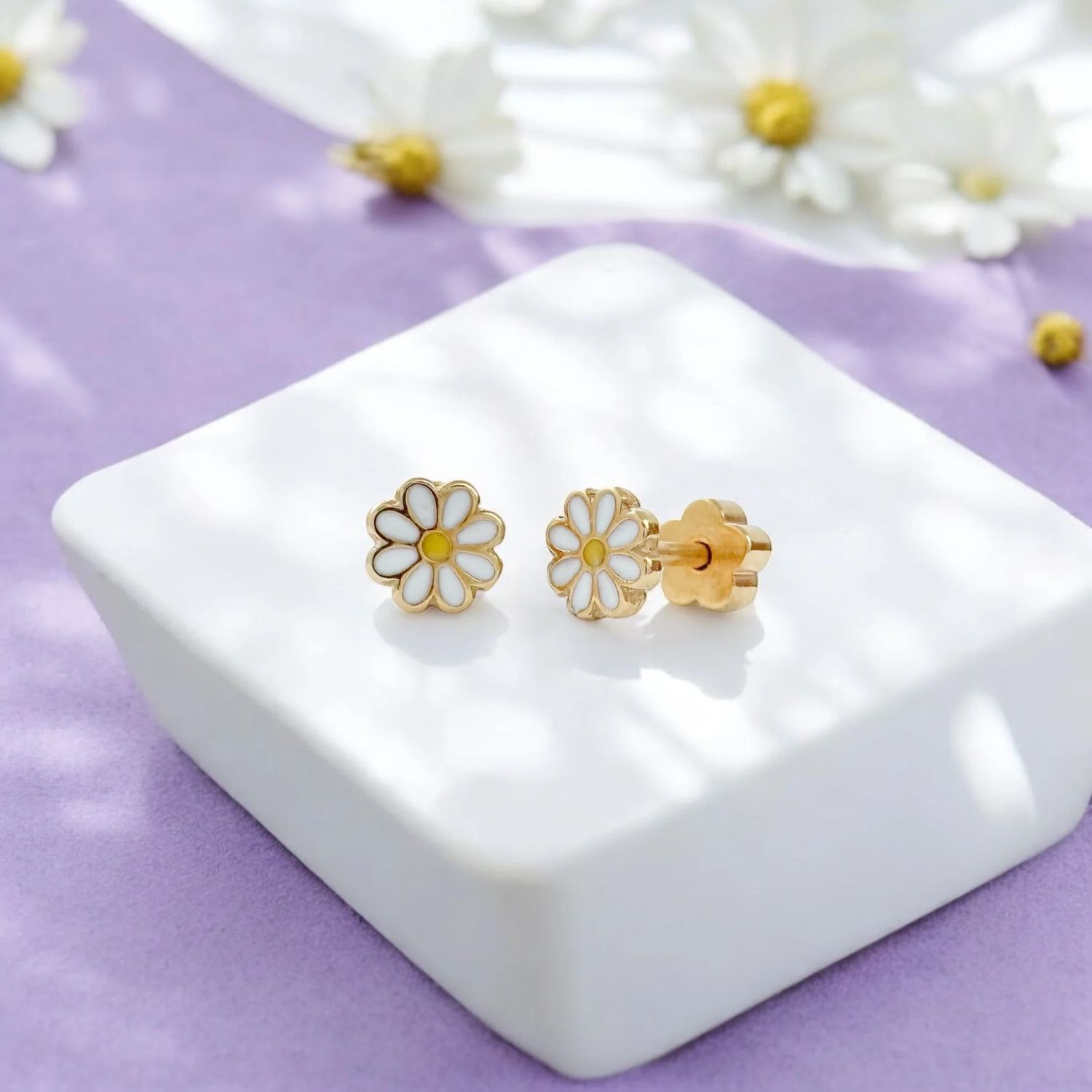 Kids Earring: Daisy Flowers
