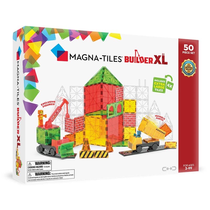 MAGNA-TILES® Builder XL: Trucks 50 Piece Set