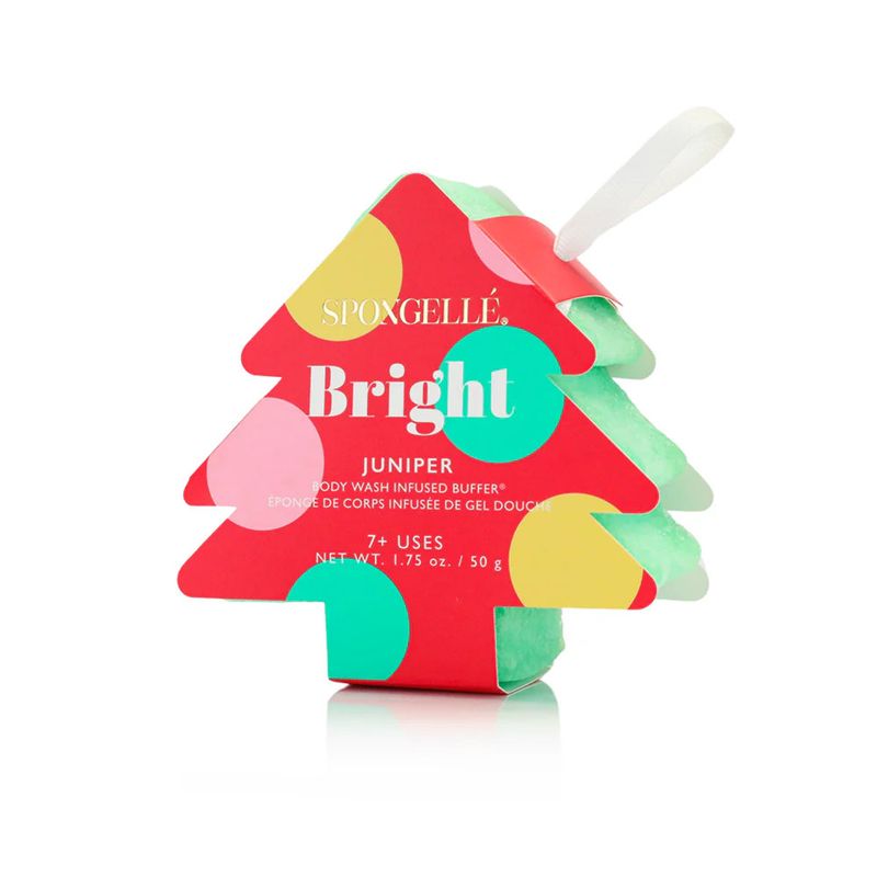HOLIDAY TREE ORNAMENT BODY WASH INFUSED BUFFER- BRIGHT  (JUNIPER)