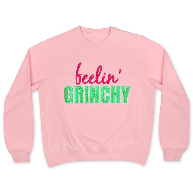Feelin Grinchy Sweat Shirt, Size: L (14)