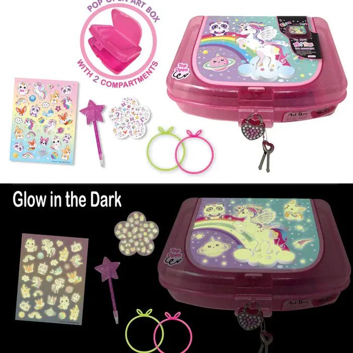 Art Box with Compartments, Glow in Dark