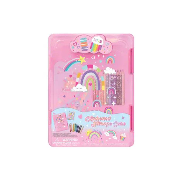 Clipboard Storage Case Rainbow