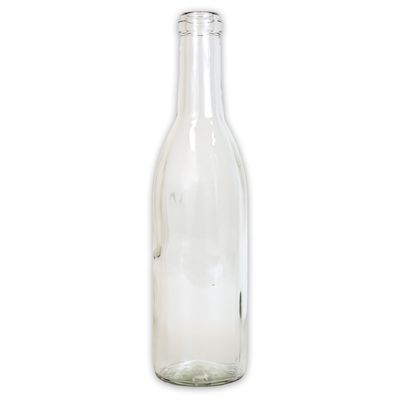 375ml- CLEAR SEMI-BURGUNDY FLAT BOTTOM BOTTLES 24/CASE