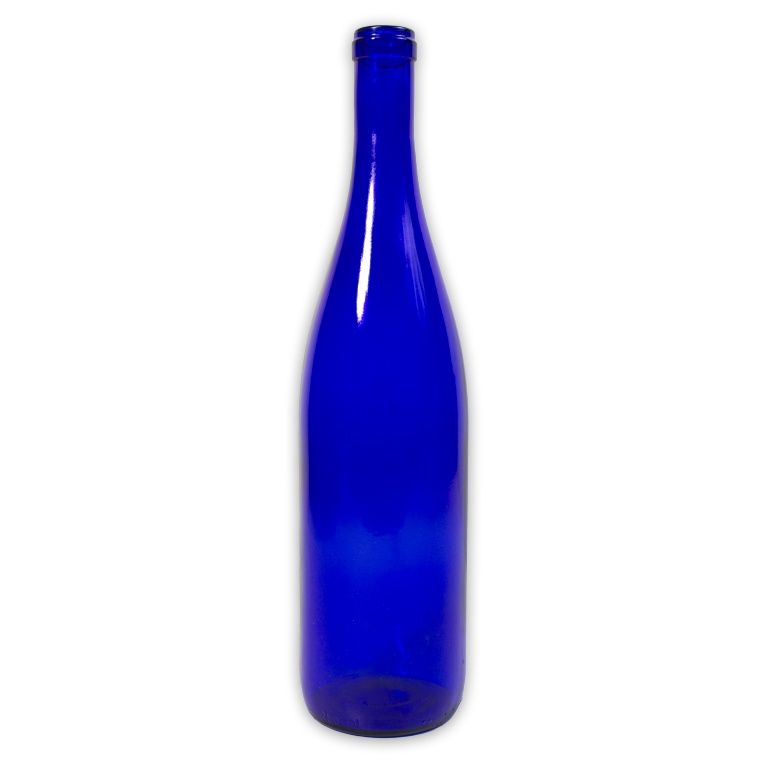 750ml- COBALT BLUE CALIFORNIA HOCK BOTTLES 12/CASE