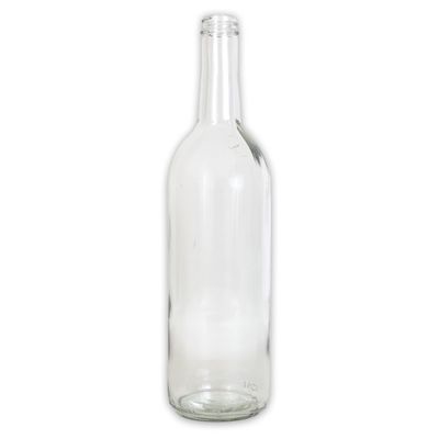 750ml- CLEAR SCREW TOP BORDEAUX WINE BOTTLES 12/CASE