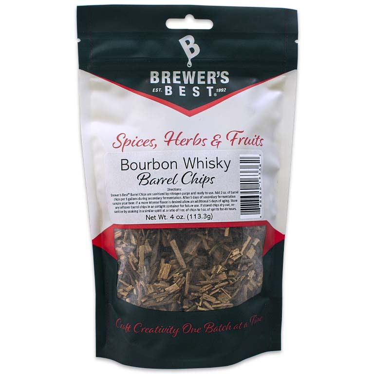 BOURBON WHISKY BARREL CHIPS 4 OZ