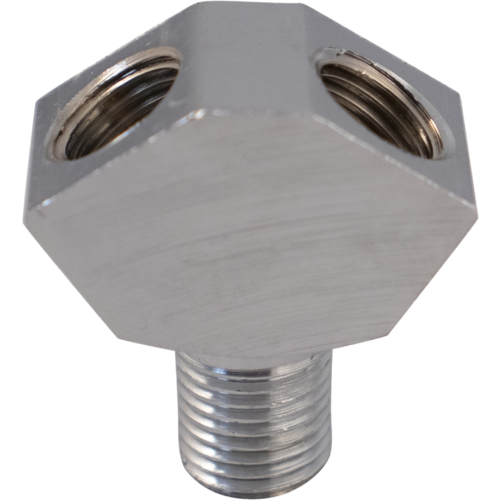 Regulator Y Fitting Splitter | 1/4&quot; MPT x 1/4&quot; FPT x 1/4&quot; FPT