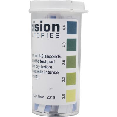 pH Paper - 2.8 to 4.4 For Wine - Vial of 100 Strips