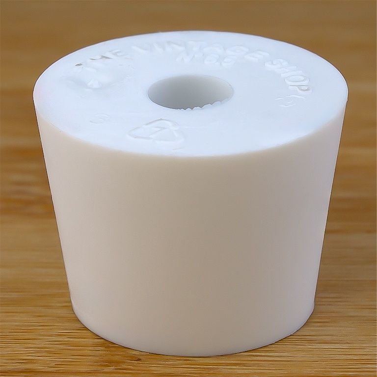 Rubber Stopper, Closure: Drilled, Size: 6.5