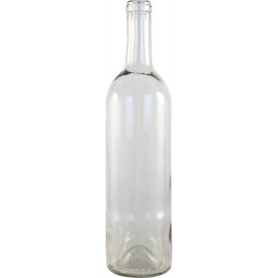 750ml- Clear Bordeaux Wine Bottles (Case of 12)