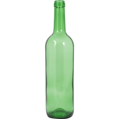 750ml- Champagne Green  Bourdeaux Wine Bottles (Case of 12)