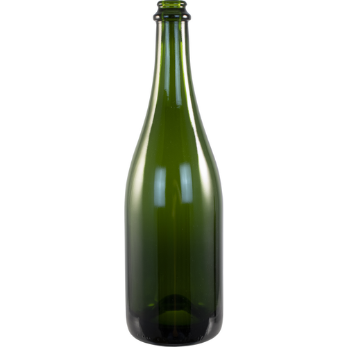 Champagne Bottles | Green | 750mL | 26mm Crown Finish | Case of 12