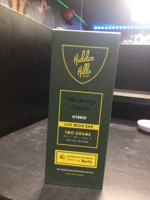 Hidden Hills- Verdi dream OG -indica live resin cartridge two grams
