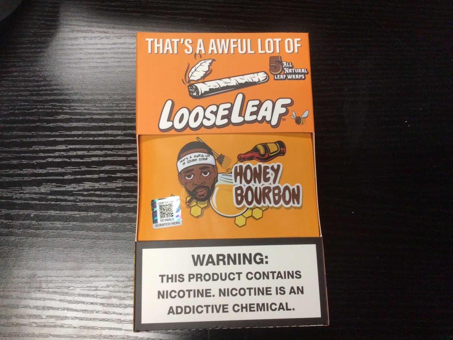 LOOSE LEAF - HONEY BOURBON  -5PK LEAF WRAPS