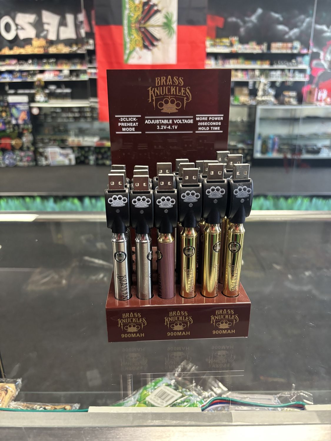 Brass knuckles battery