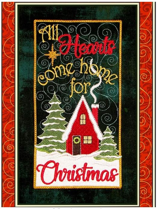 All Hearts Come Home for Christmas Embroidery Pattern