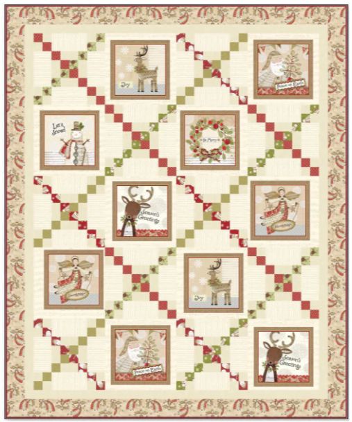 White Winter Christmas Quilt Kit