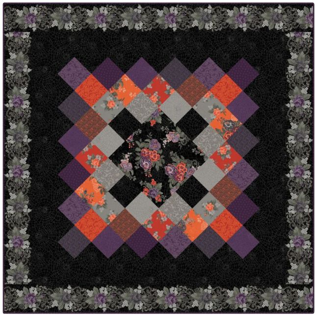 Web of Roses Quilt Kit by Maywood Studios