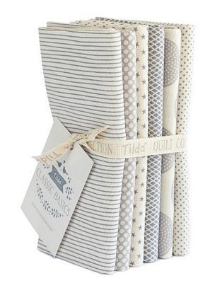 Tilda Basic Classics Grey Fat Quarter Bundle- 6pc