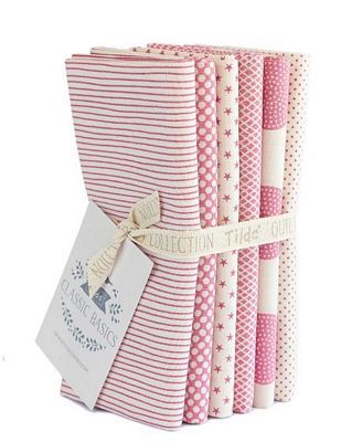 Tilda Basic Classics Pink Fat Quarter Bundle- 6pc