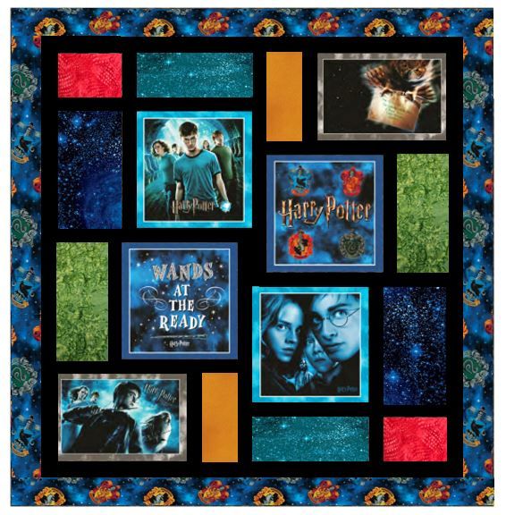 Harry Potter Wands at the Ready Quilt Kit