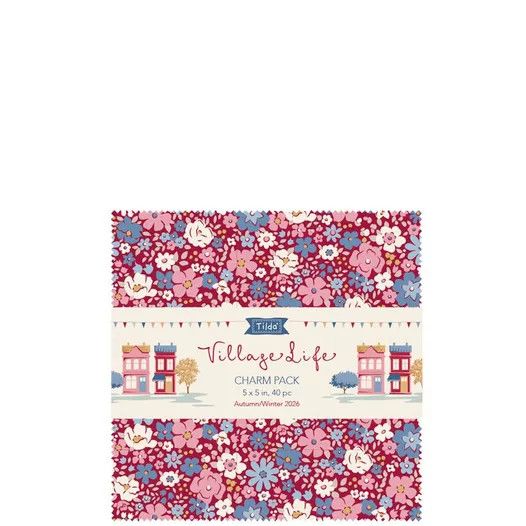 Village Life Fat Charm Pack | Tilda Fabrics - Charm Packs 5" squares 40pcs