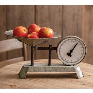 Decorative Galvanized Kitchen Scale