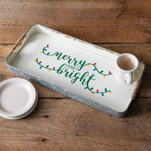 Merry &amp; Bright Serving Tray