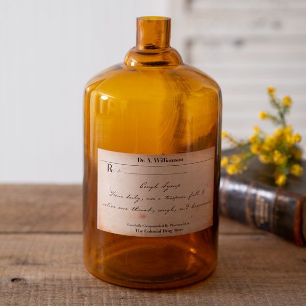 Antique Inspired Apothecary Bottle Cough Syrup
