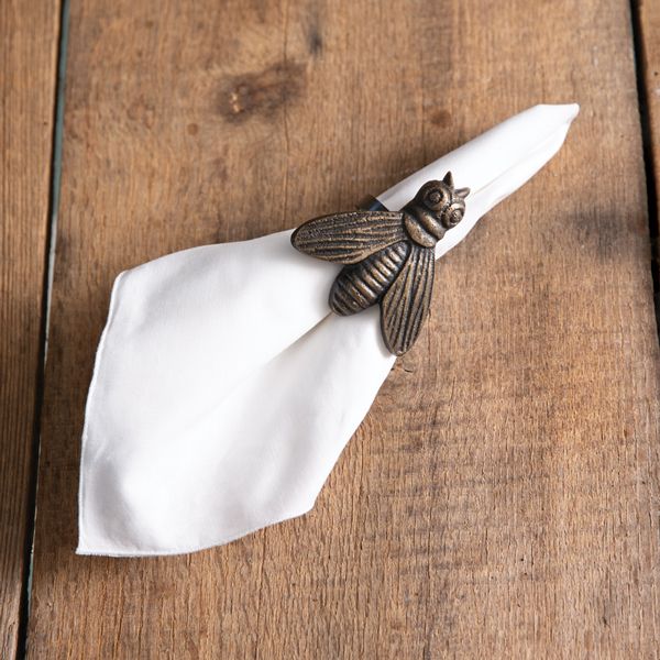 Set Of 4 Honeybee Napkin Rings