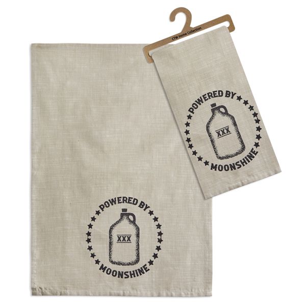 Powered By Moonshine Tea Towel