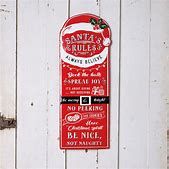 Santa Rules Wall Sign