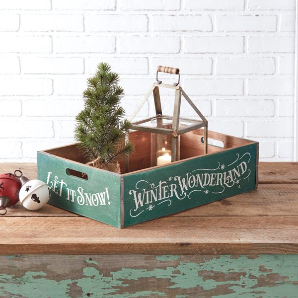 Winter Wonderland Holiday Wood Box