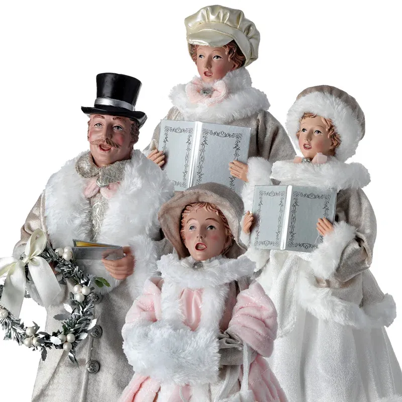 13-16&quot; Pink/Campagne Caroler Family Set/4